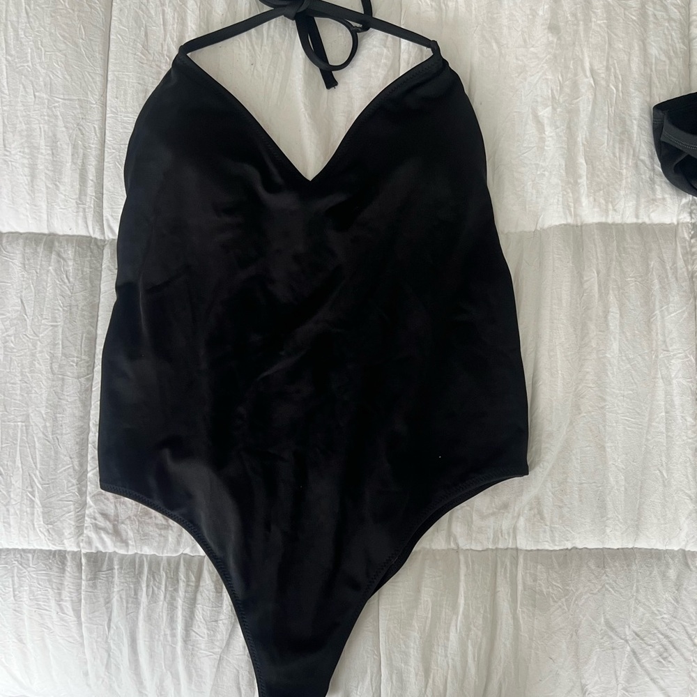 Elegant Black Halter swimsuit